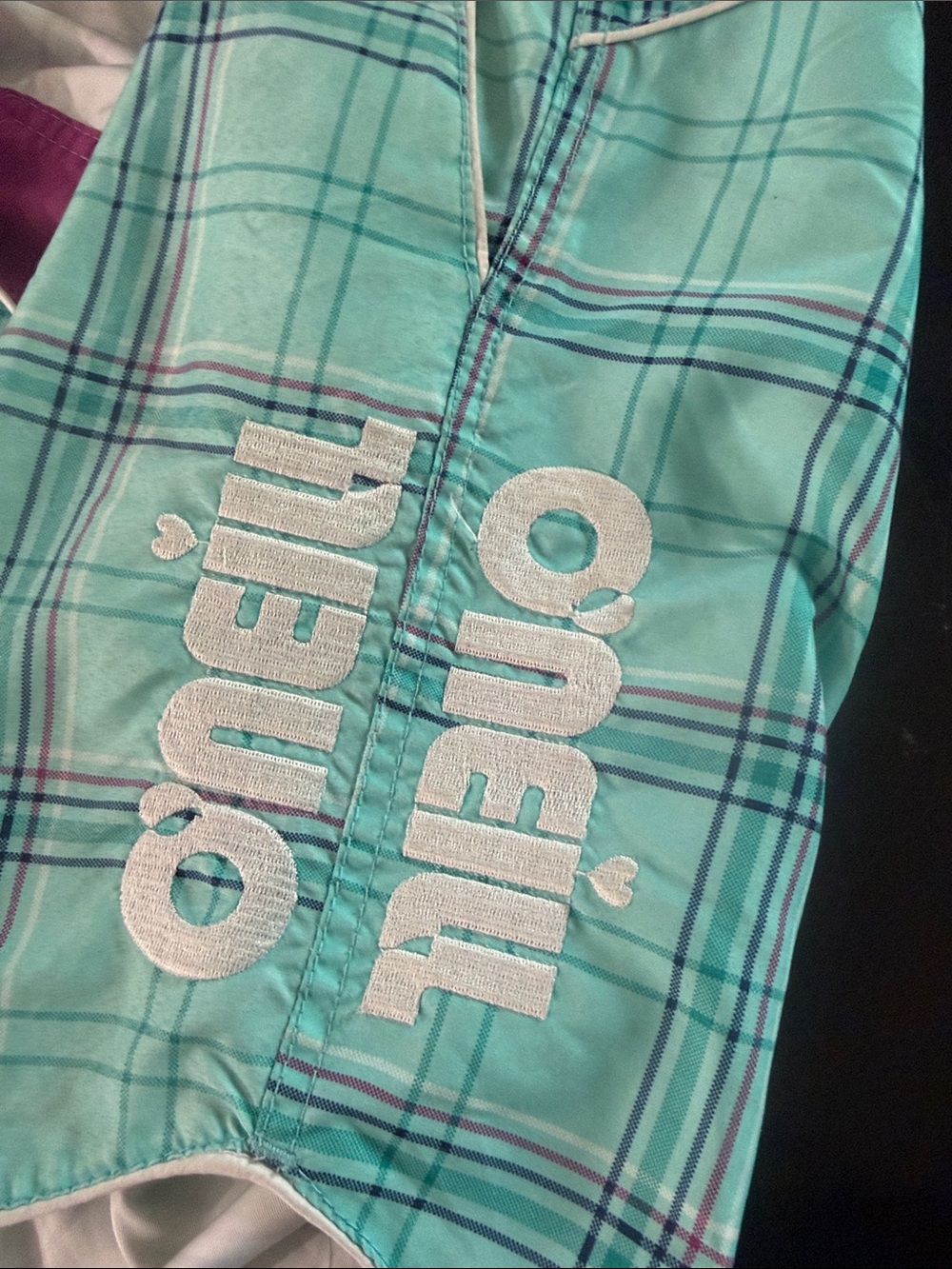 O’Neill Plaid Bermuda Shorts with Pink Accents - Picture 3 of 6